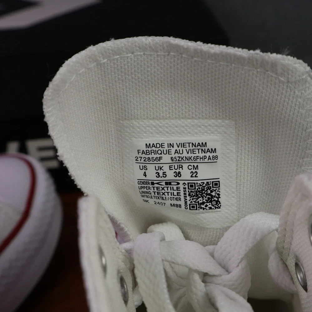 NEW Converse CTAS EVA Lift Hi Shoes Youth Size 4 White All Star Sneaker 272856F